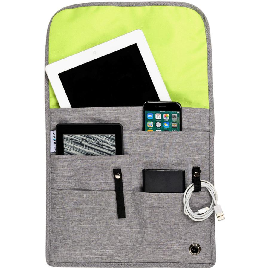 So-Mine Carrying Case Travel Essential - Ash Gray, Lime - 18" Height x 11.8" Width x 0.8" Depth - 1 Each, Goodies N Stuff