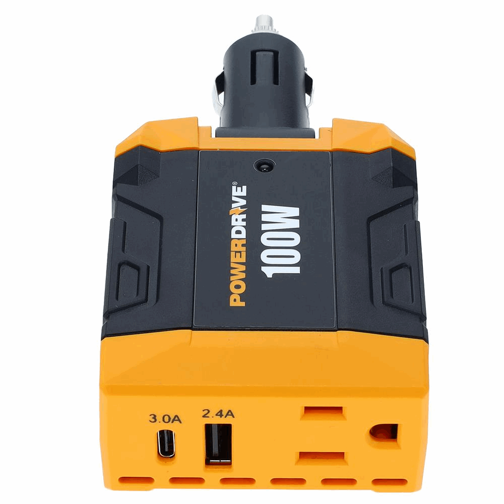 100W Inverter DC 12v to 110v AC Converter Car Plug Adapter with USB PWD100D, Goodies N Stuff