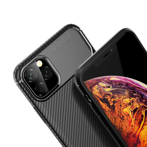 Carbon Fibre TPU Black Case - For iPhone 11 Pro, Goodies N Stuff