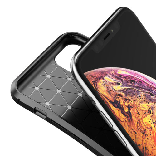 Carbon Fibre TPU Black Case - For iPhone 11 Pro, Goodies N Stuff