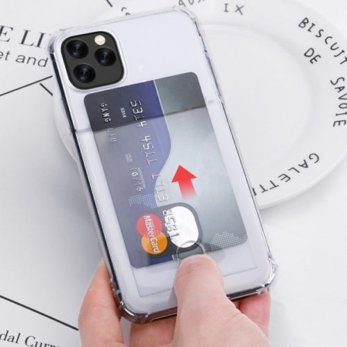 Soft TPU Clear Case With Card Slot - For iPhone 11 Pro, Goodies N Stuff