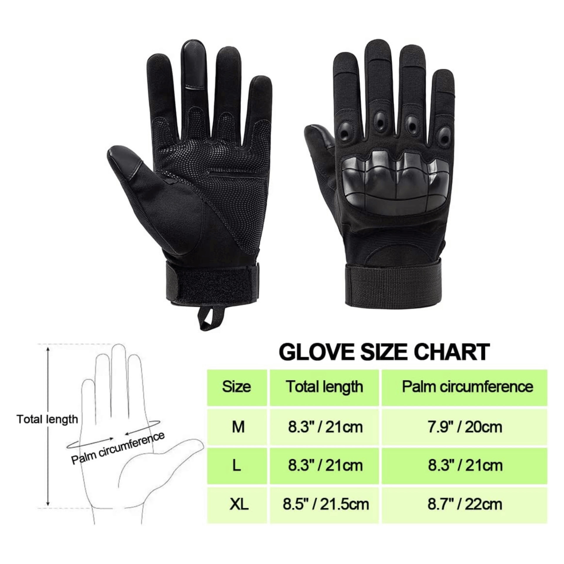 Tactical Military Airsoft Gloves for Outdoor Sports, Paintball, and Motorcycling with Touchscreen Fingertip Capability, Goodies N Stuff