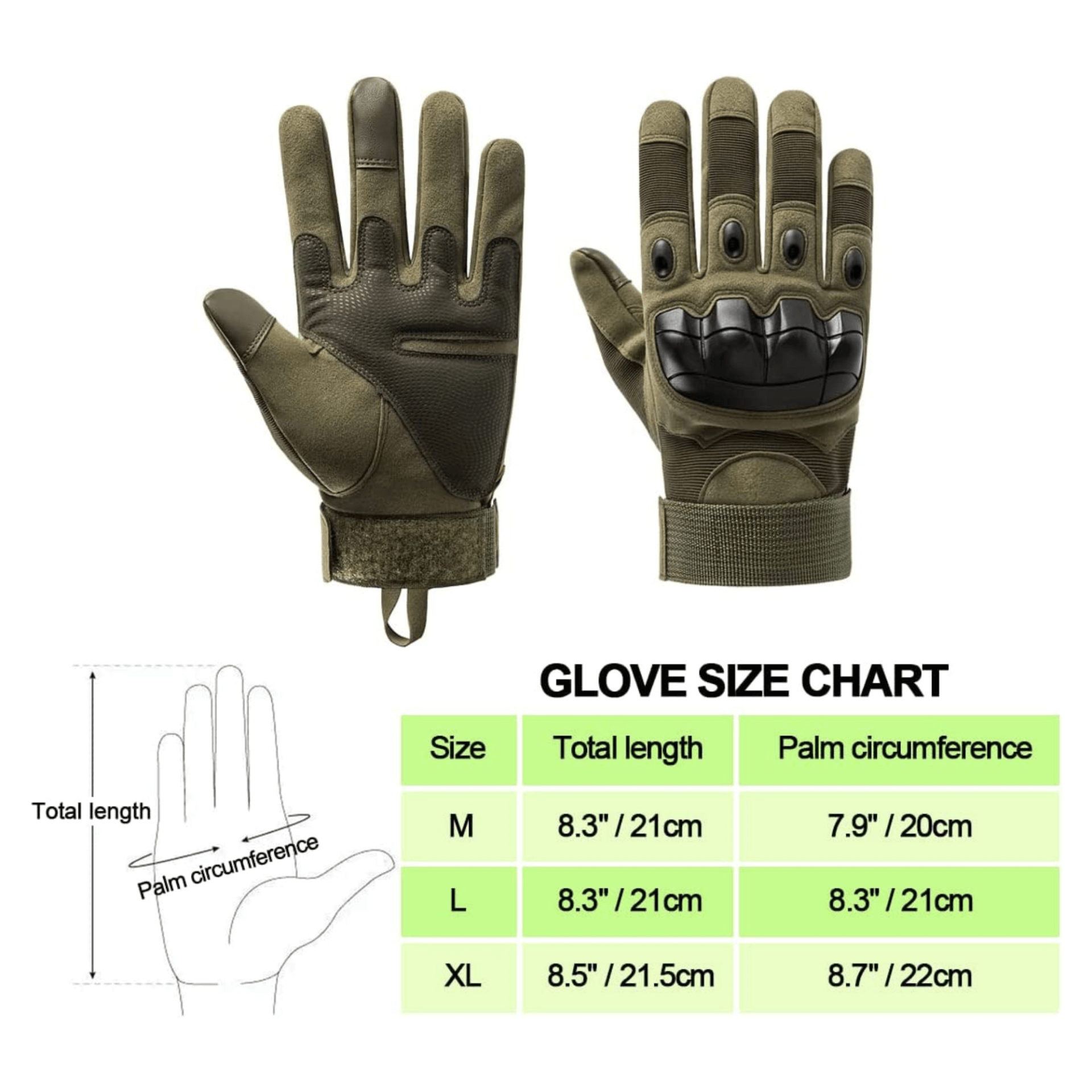 Tactical Military Airsoft Gloves for Outdoor Sports, Paintball, and Motorcycling with Touchscreen Fingertip Capability, Goodies N Stuff