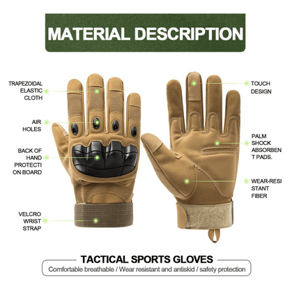 Tactical Military Airsoft Gloves for Outdoor Sports, Paintball, and Motorcycling with Touchscreen Fingertip Capability, Goodies N Stuff