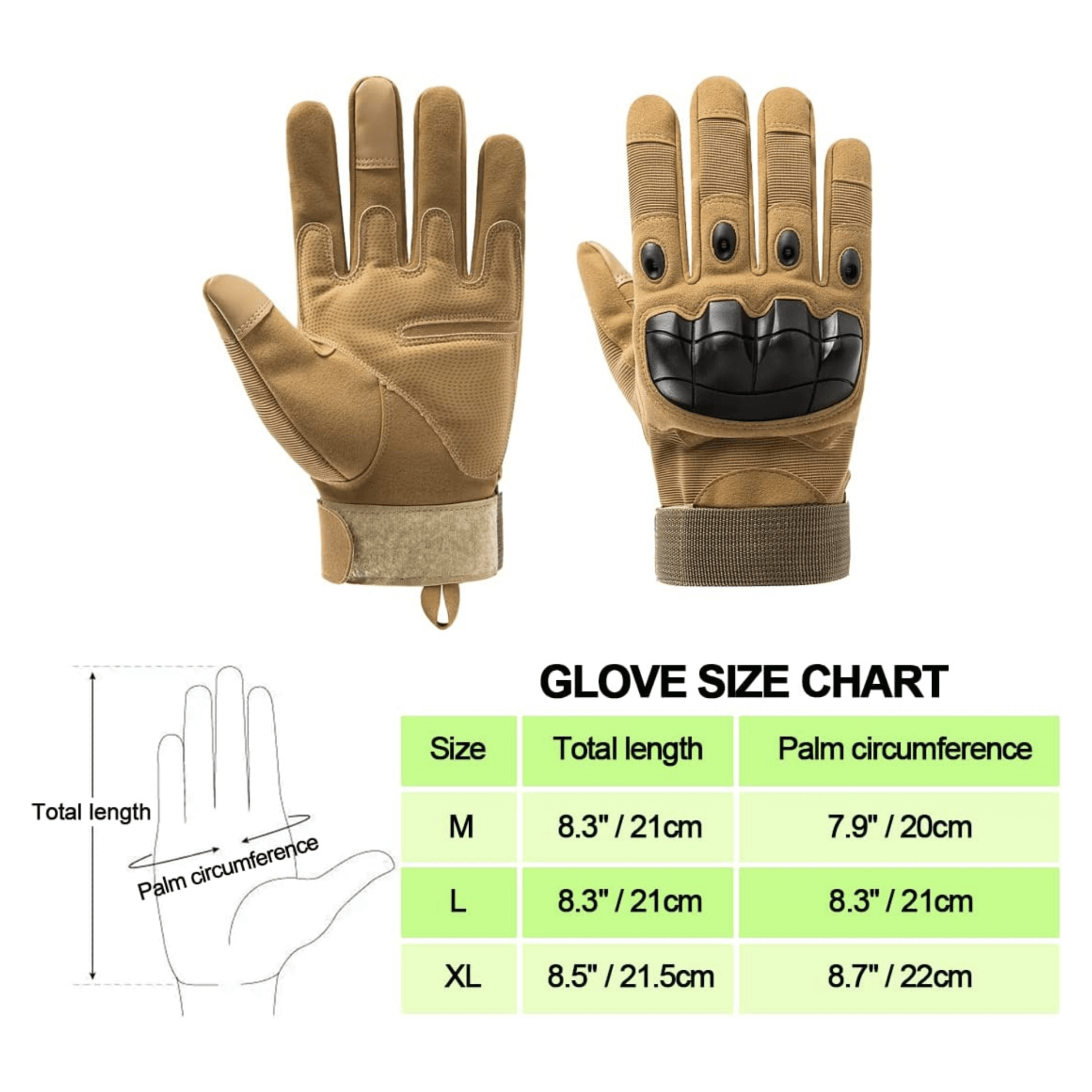 Tactical Military Airsoft Gloves for Outdoor Sports, Paintball, and Motorcycling with Touchscreen Fingertip Capability, Goodies N Stuff