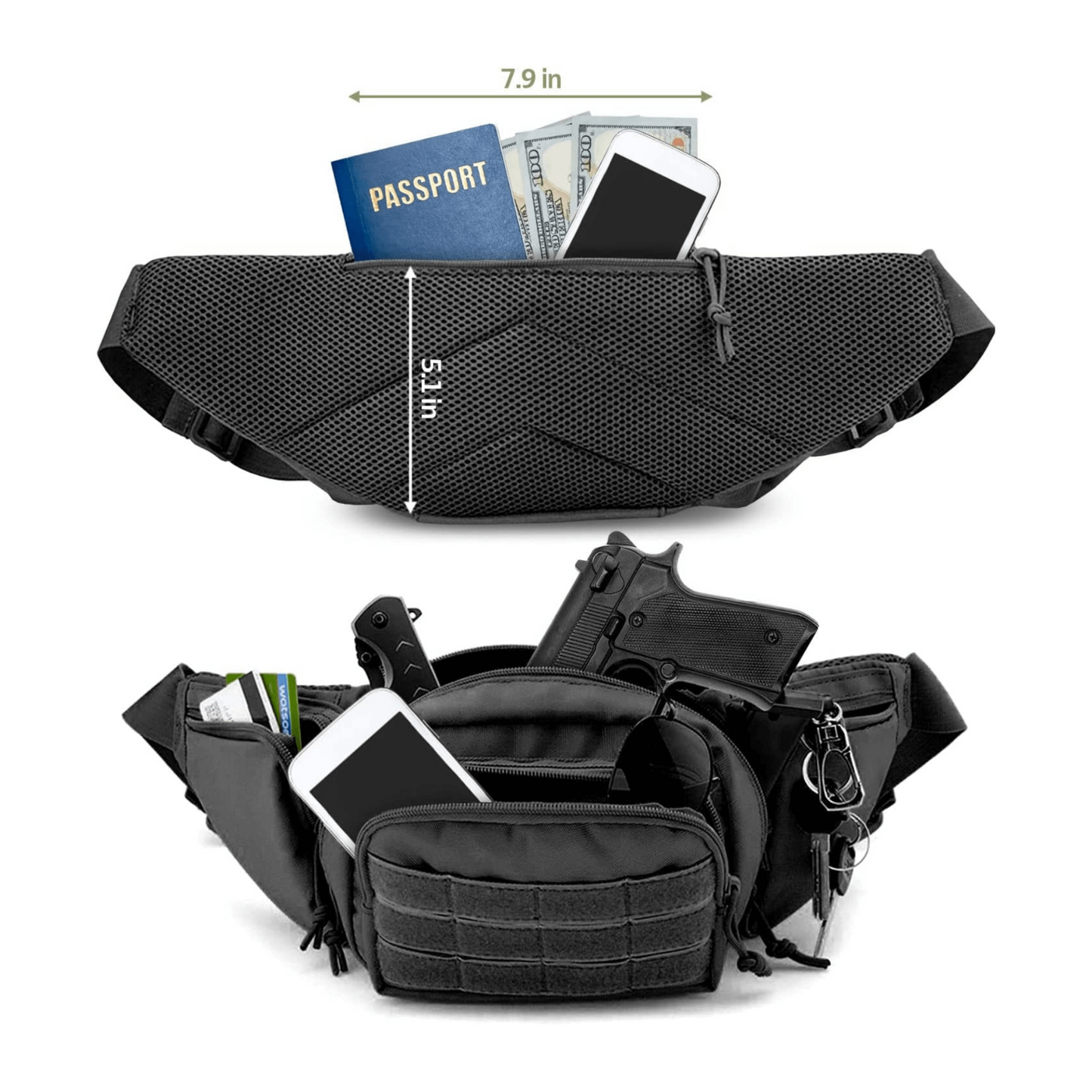 Tactical Waist Bag & MOLLE EDC Pouch for Outdoor Activities - Lightweight and Versatile, Goodies N Stuff