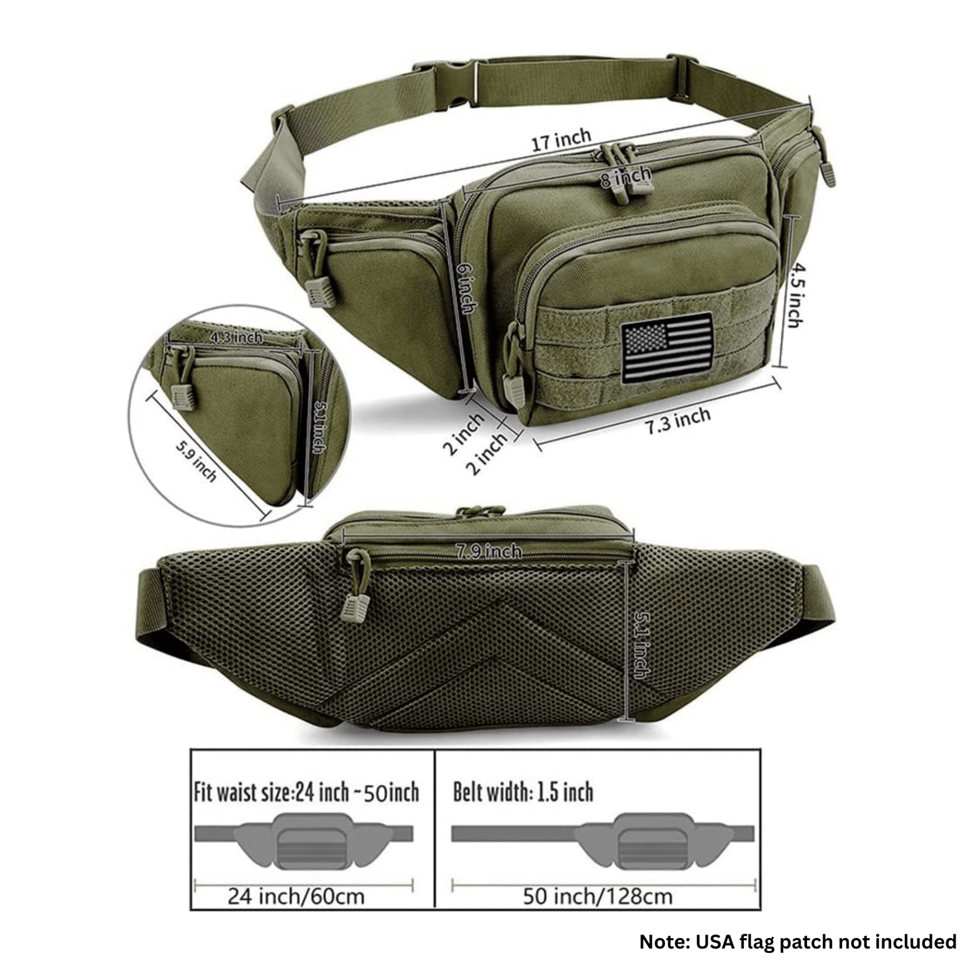 Tactical Waist Bag & MOLLE EDC Pouch for Outdoor Activities - Lightweight and Versatile, Goodies N Stuff