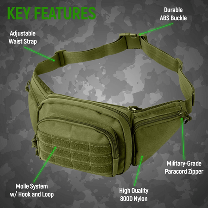 Tactical Waist Bag & MOLLE EDC Pouch for Outdoor Activities - Lightweight and Versatile, Goodies N Stuff