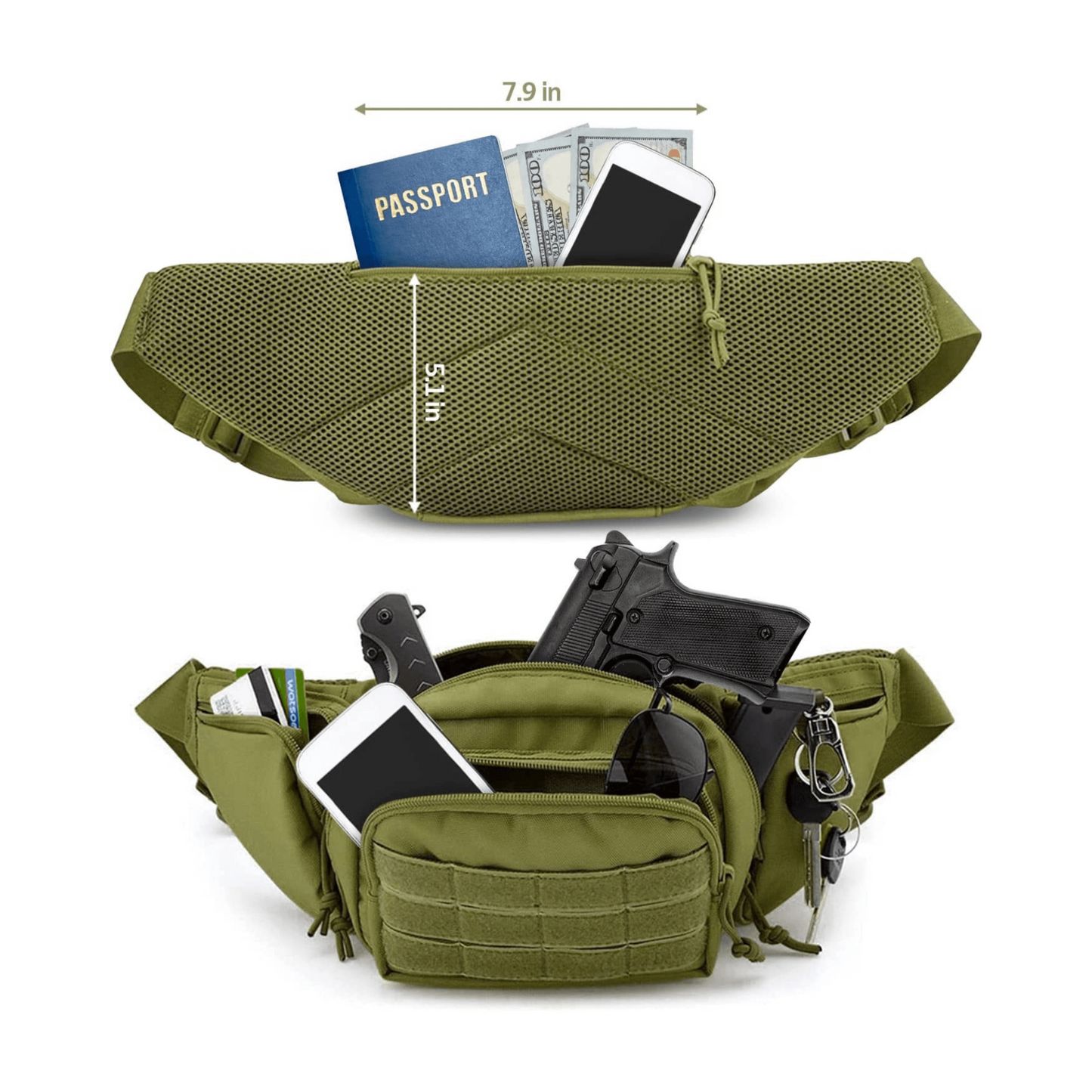 Tactical Waist Bag & MOLLE EDC Pouch for Outdoor Activities - Lightweight and Versatile, Goodies N Stuff