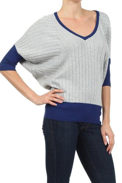 Dolman Two Tone Basic Tunic Top, Goodies N Stuff