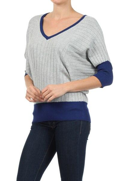 Dolman Two Tone Basic Tunic Top, Goodies N Stuff