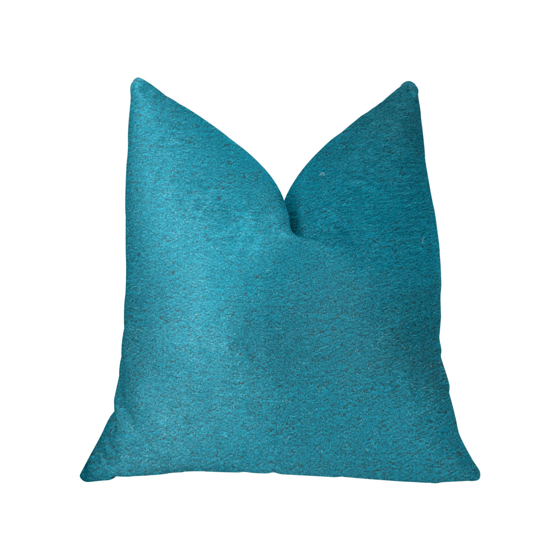 Aquamarine Velvet Turquoise Luxury Throw Pillow, Goodies N Stuff