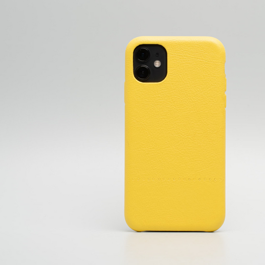 iPhone 11 Yellow leather case - Drops, Goodies N Stuff