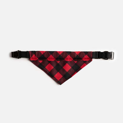 Poplin Bandana Dog Collar - Red Plaid, Goodies N Stuff