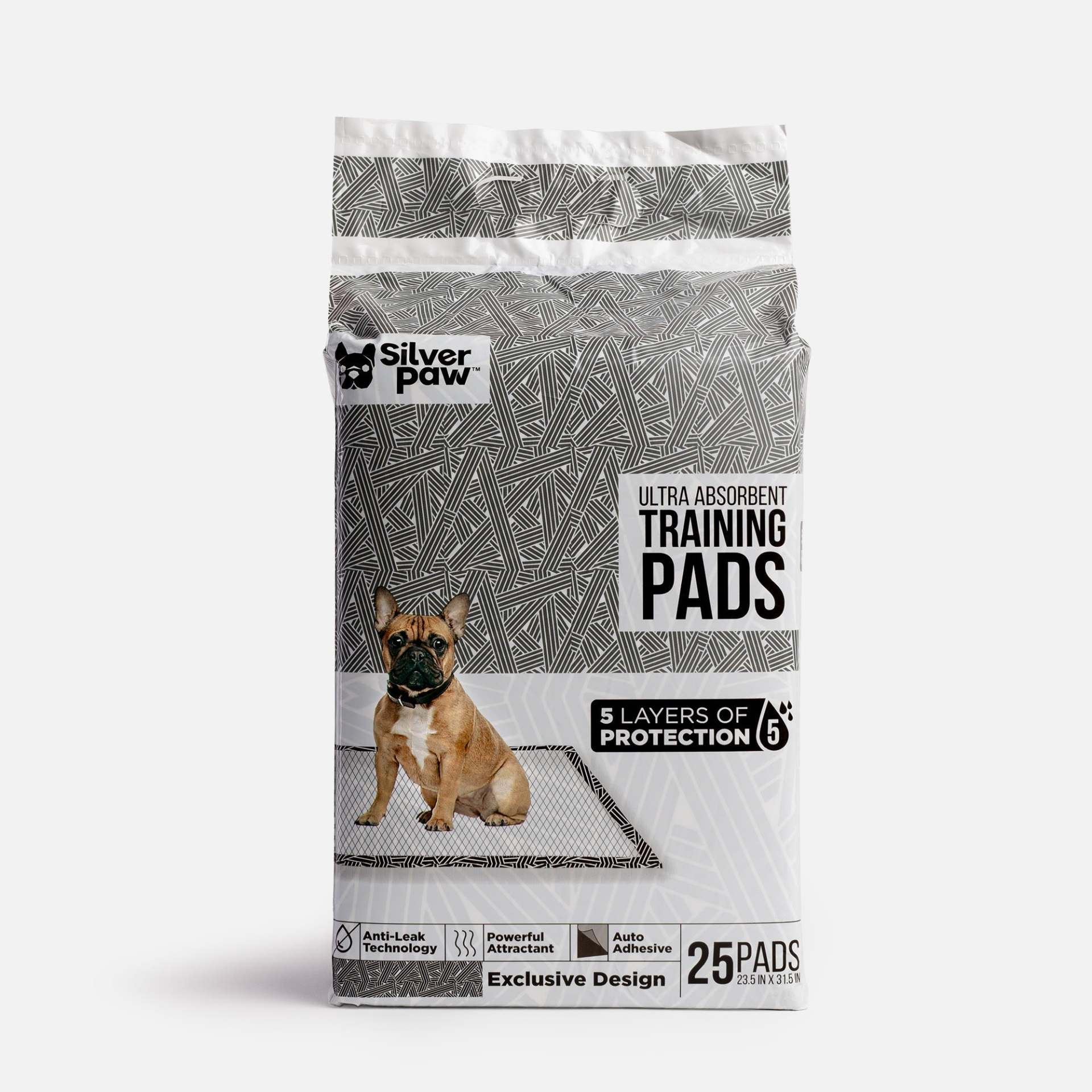 Printed Dog Training Pads - Black & White - 25 ct, Goodies N Stuff