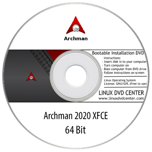 Archman Linux 2020 (64Bit) - Bootable Linux Installation DVD, Goodies N Stuff