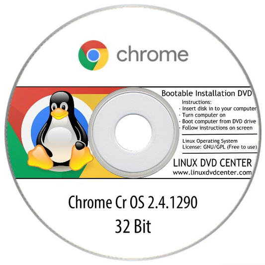 Chrome Cr OS Linux 2.4.1290 (32Bit) - Bootable Linux Installation DVD, Goodies N Stuff
