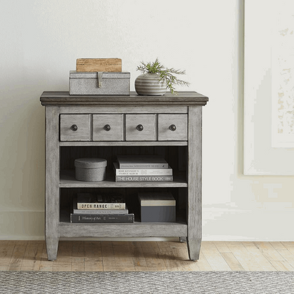 1 Drawer Night Stand w/ Charging Station