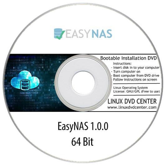 EasyNAS Linux 1.0.0 (32/64Bit) - Bootable Linux Installation DVD, Goodies N Stuff