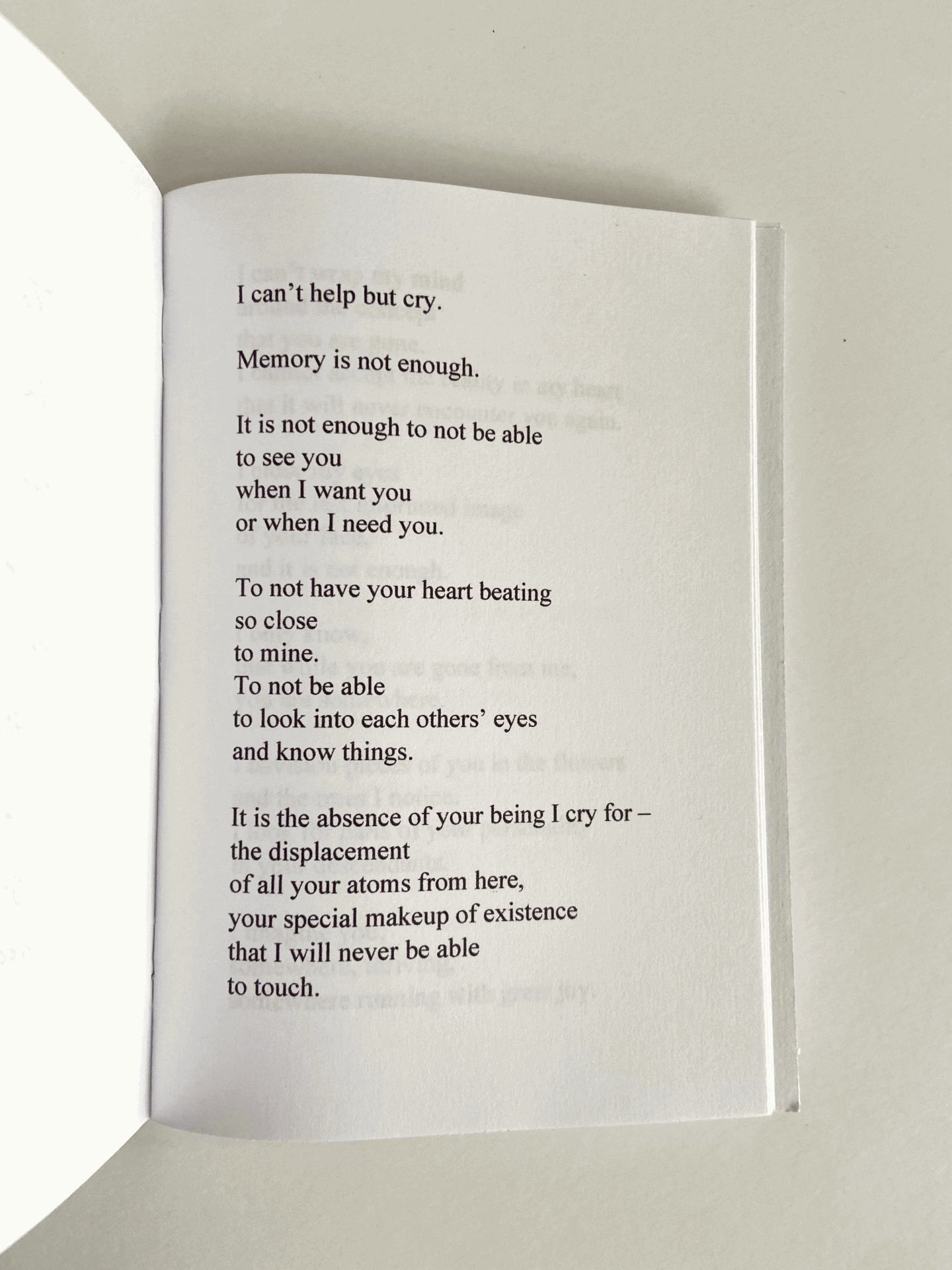 'Release' Poetry Book - 'words on loss & love'