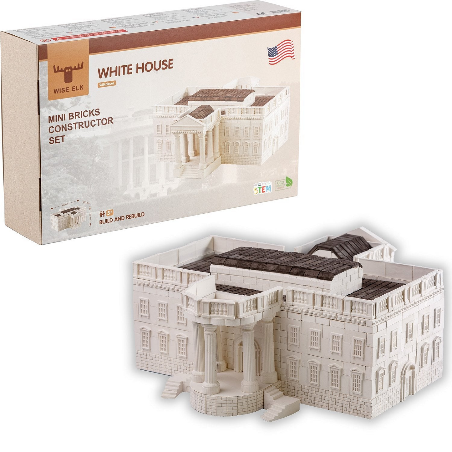 Mini Bricks Construction Set - White House, Goodies N Stuff