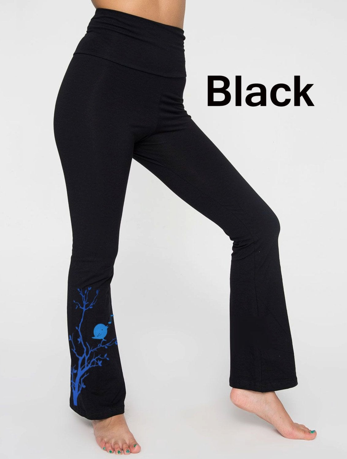 Songbird Yoga Pants - Versatile High Rise or Low Rise Waistband, Goodies N Stuff
