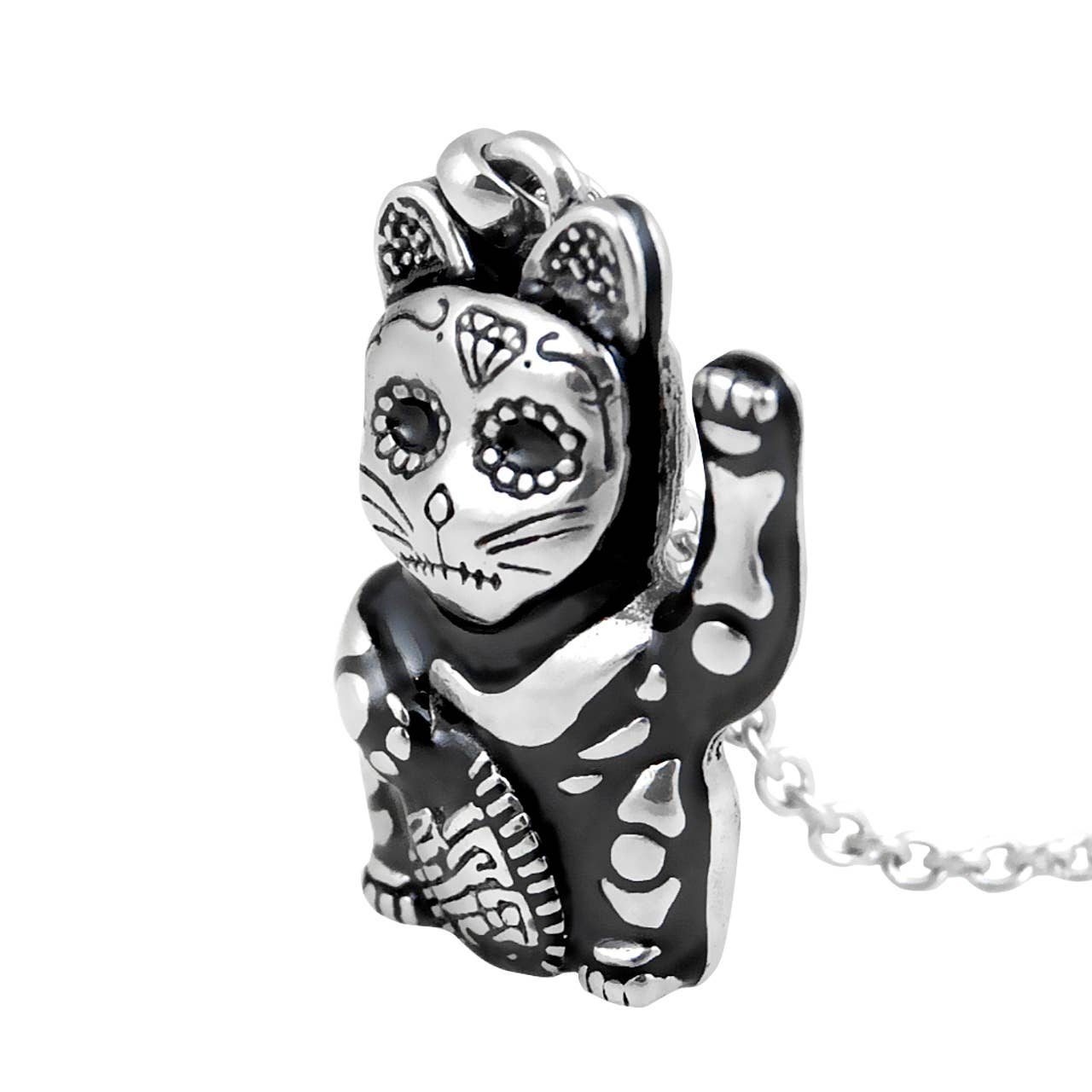 Controse Cat Necklace Day of the Dead Maneki-Neko, Goodies N Stuff