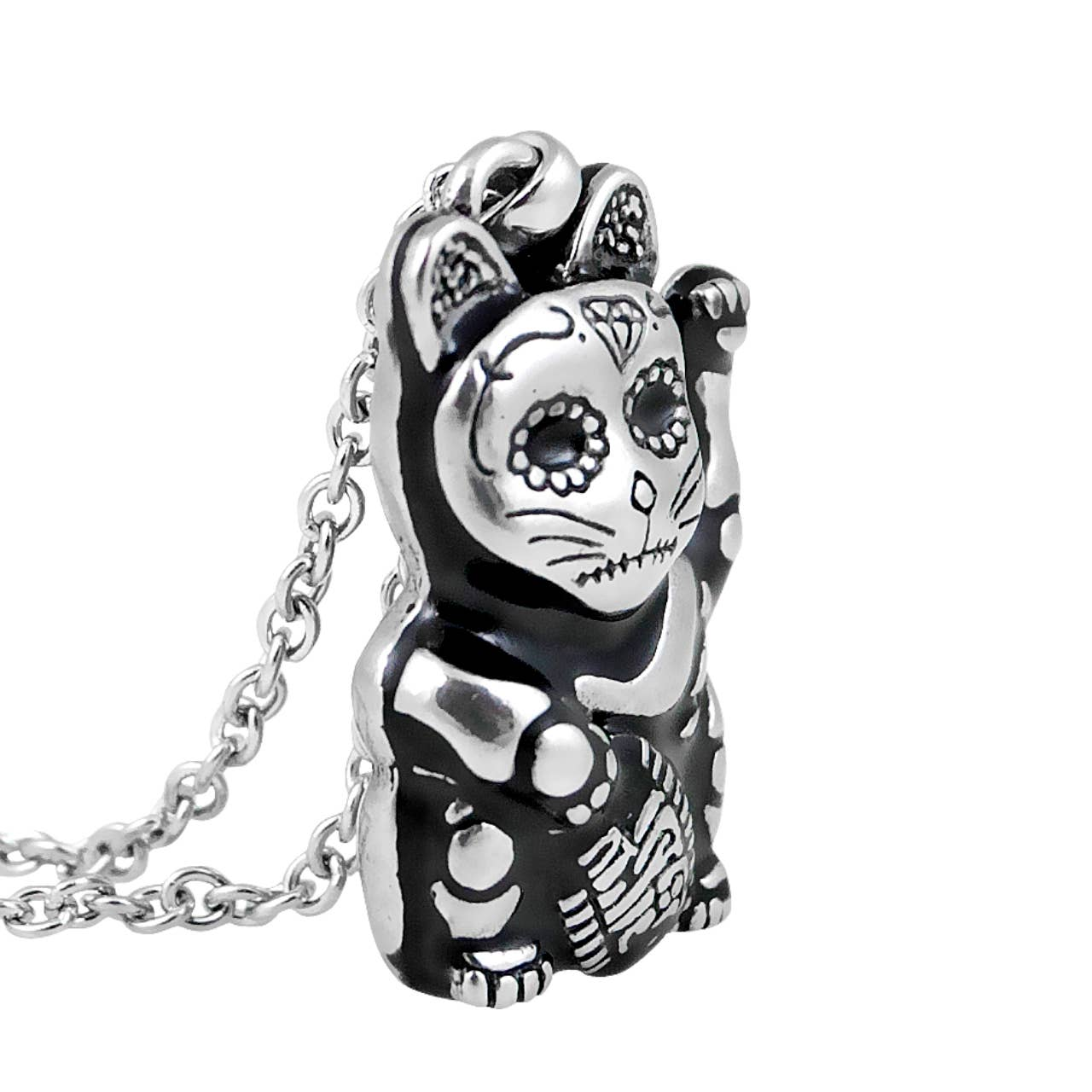 Controse Cat Necklace Day of the Dead Maneki-Neko, Goodies N Stuff