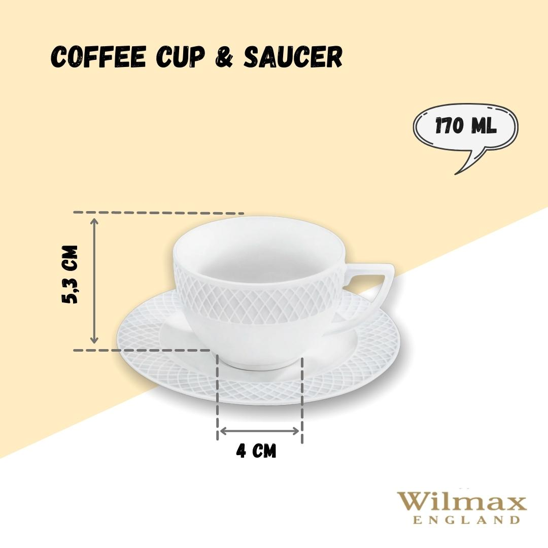 White 6 Oz Cappuccino Cup & 5.5" inch Saucer Set Of 6 - Perfect for Everyday Use, Goodies N Stuff