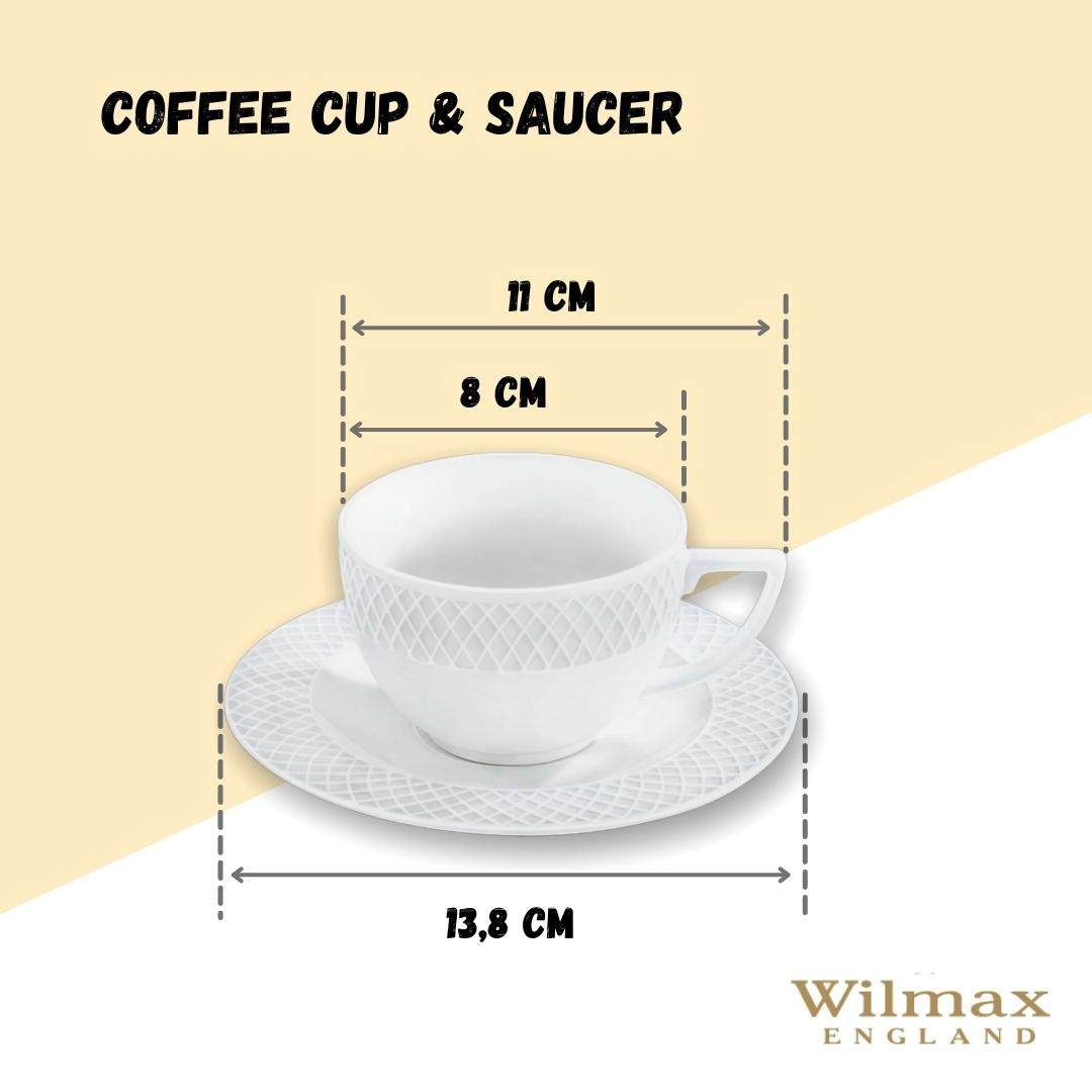 White 6 Oz Cappuccino Cup & 5.5" inch Saucer Set Of 6 - Perfect for Everyday Use, Goodies N Stuff