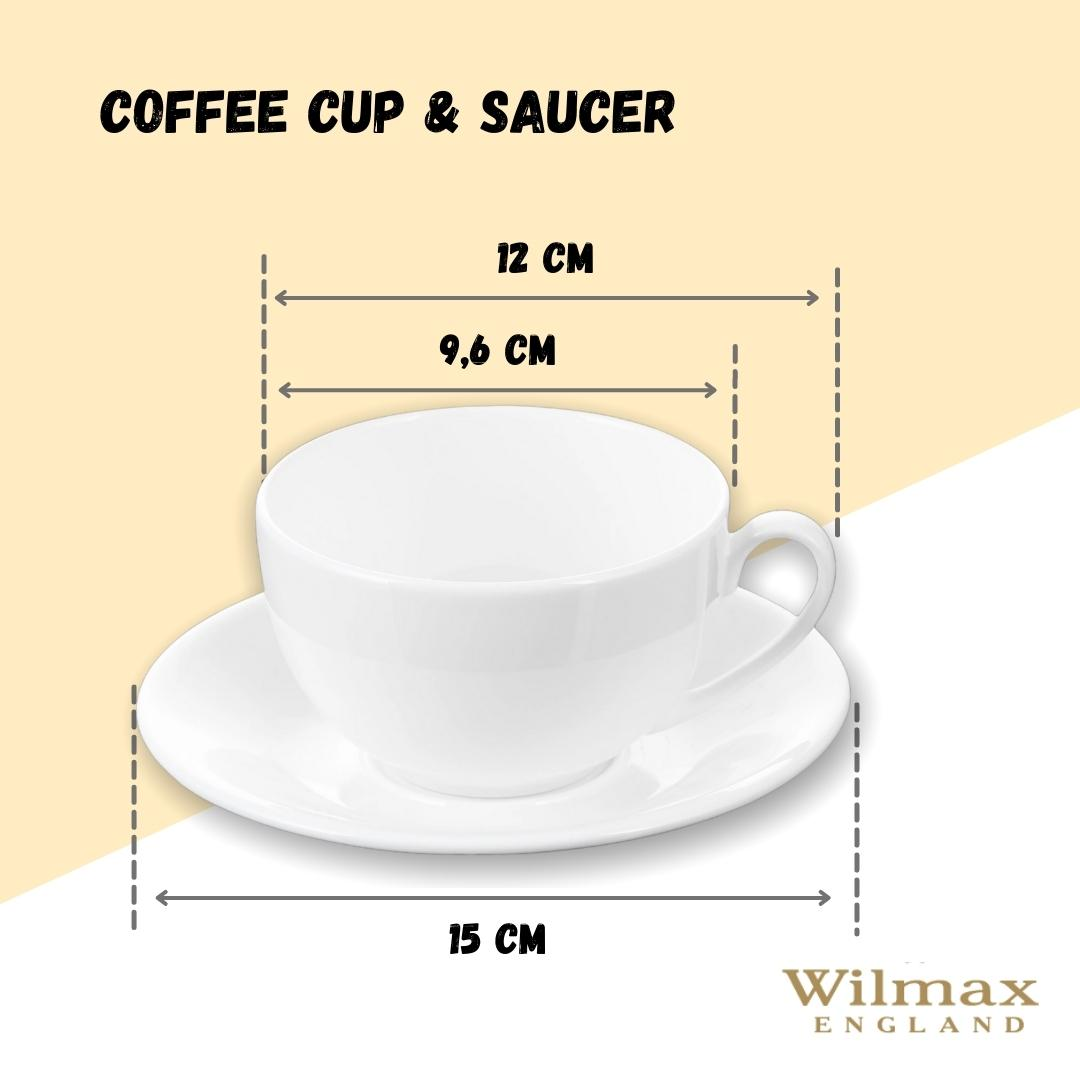 White 8 Oz | 250 Ml Tea Cup & Saucer - Microwave/Dishwasher Safe, Goodies N Stuff