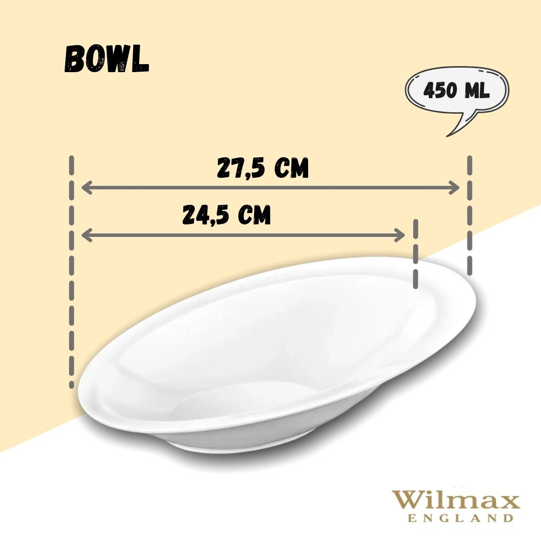 White Ceaser Salad Bowl 11" inch X 7.5 | 27.5 X 18.5 Cm - Perfect for Soup, Cereal, Salad, and Pasta, Goodies N Stuff