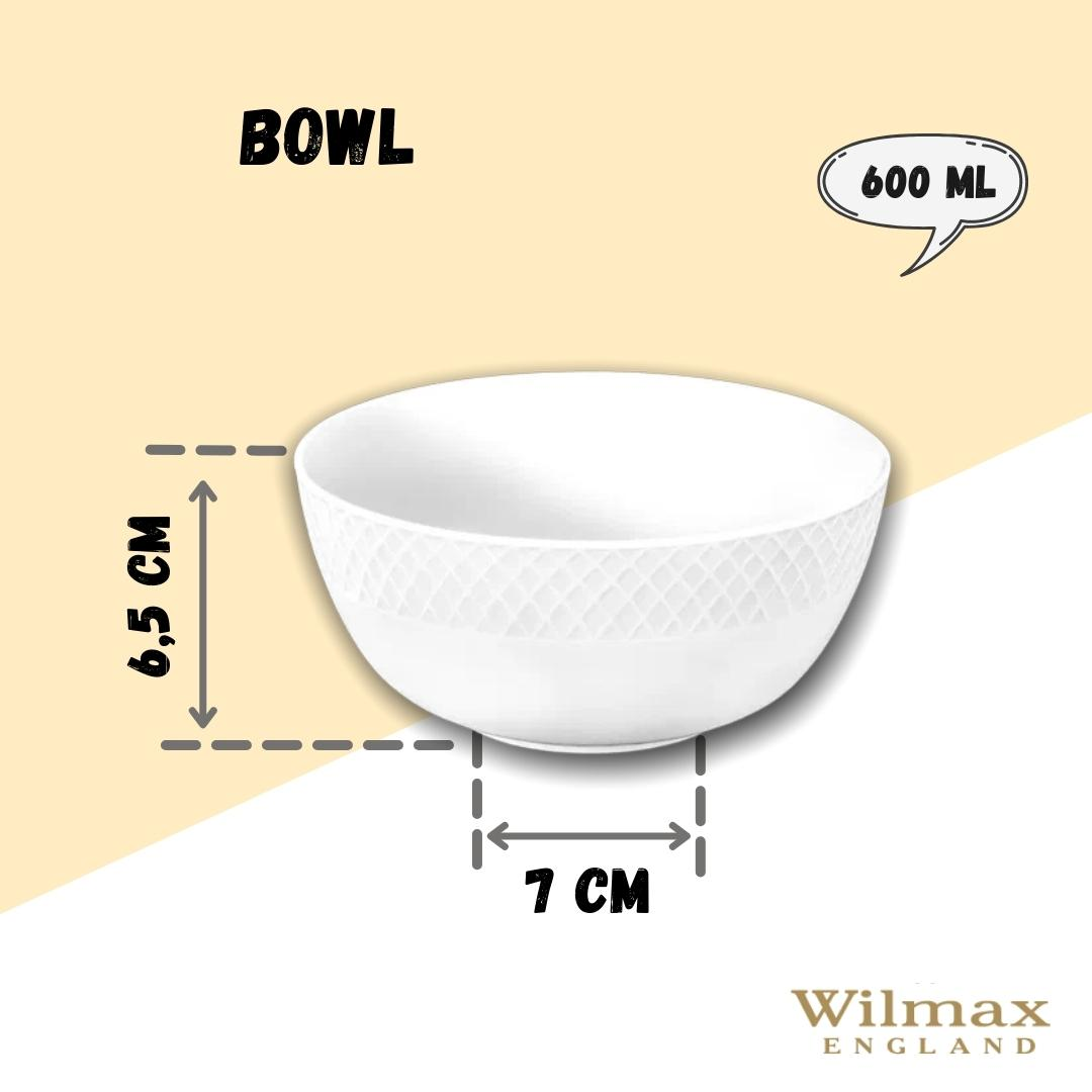 White Bowl 5.5" inch | 14 Cm 20 Fl Oz | 600 Ml - High-Quality Porcelain | Dishwasher & Microwave Safe, Goodies N Stuff