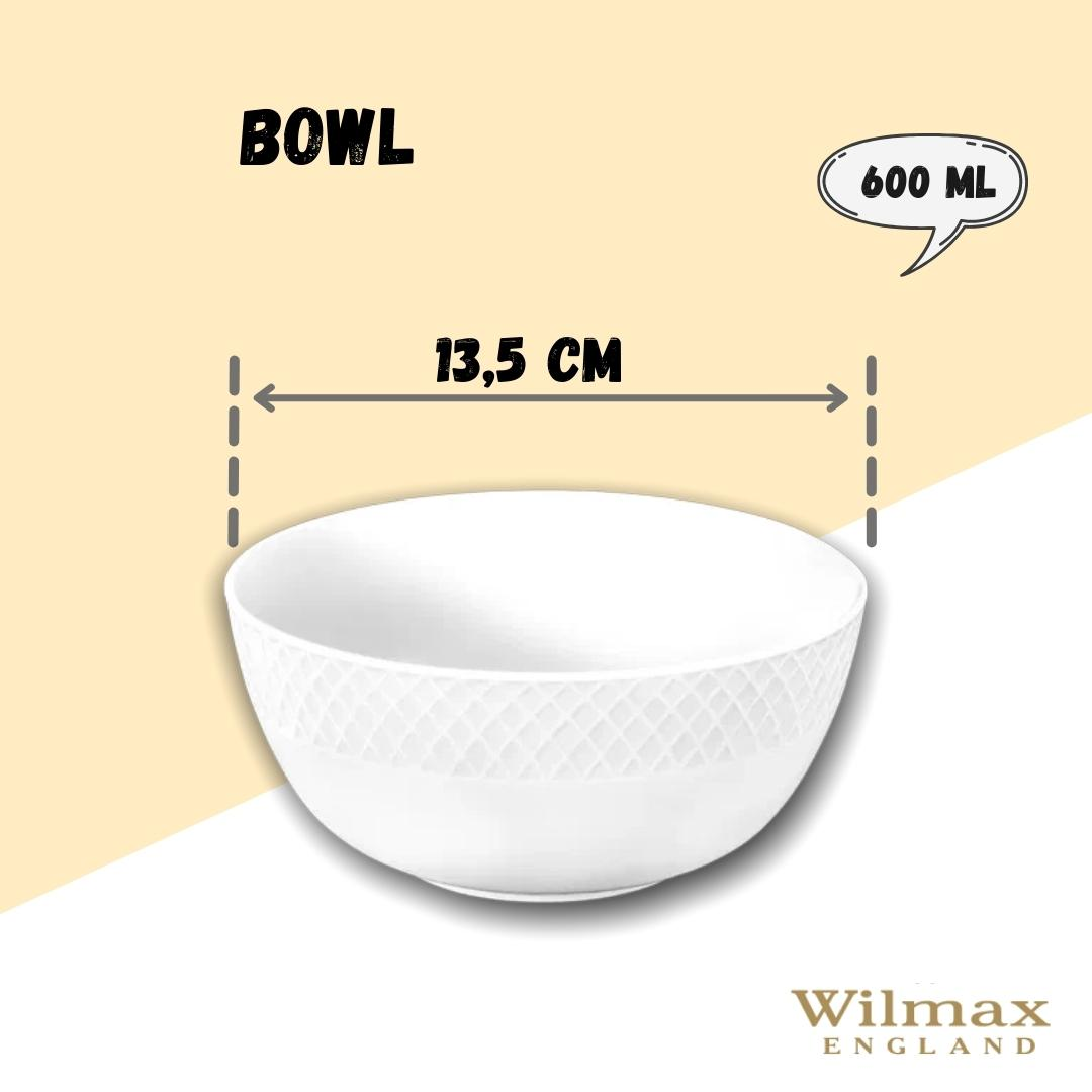 White Bowl 5.5" inch | 14 Cm 20 Fl Oz | 600 Ml - High-Quality Porcelain | Dishwasher & Microwave Safe, Goodies N Stuff