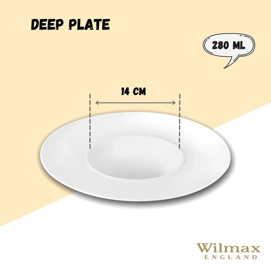 Buy White Deep Plate 11" inch - Fine Porcelain Tableware | Durable & Heat-Resistant, Goodies N Stuff