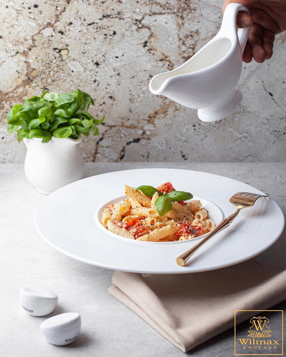 Buy White Deep Plate 11" inch - Fine Porcelain Tableware | Durable & Heat-Resistant, Goodies N Stuff