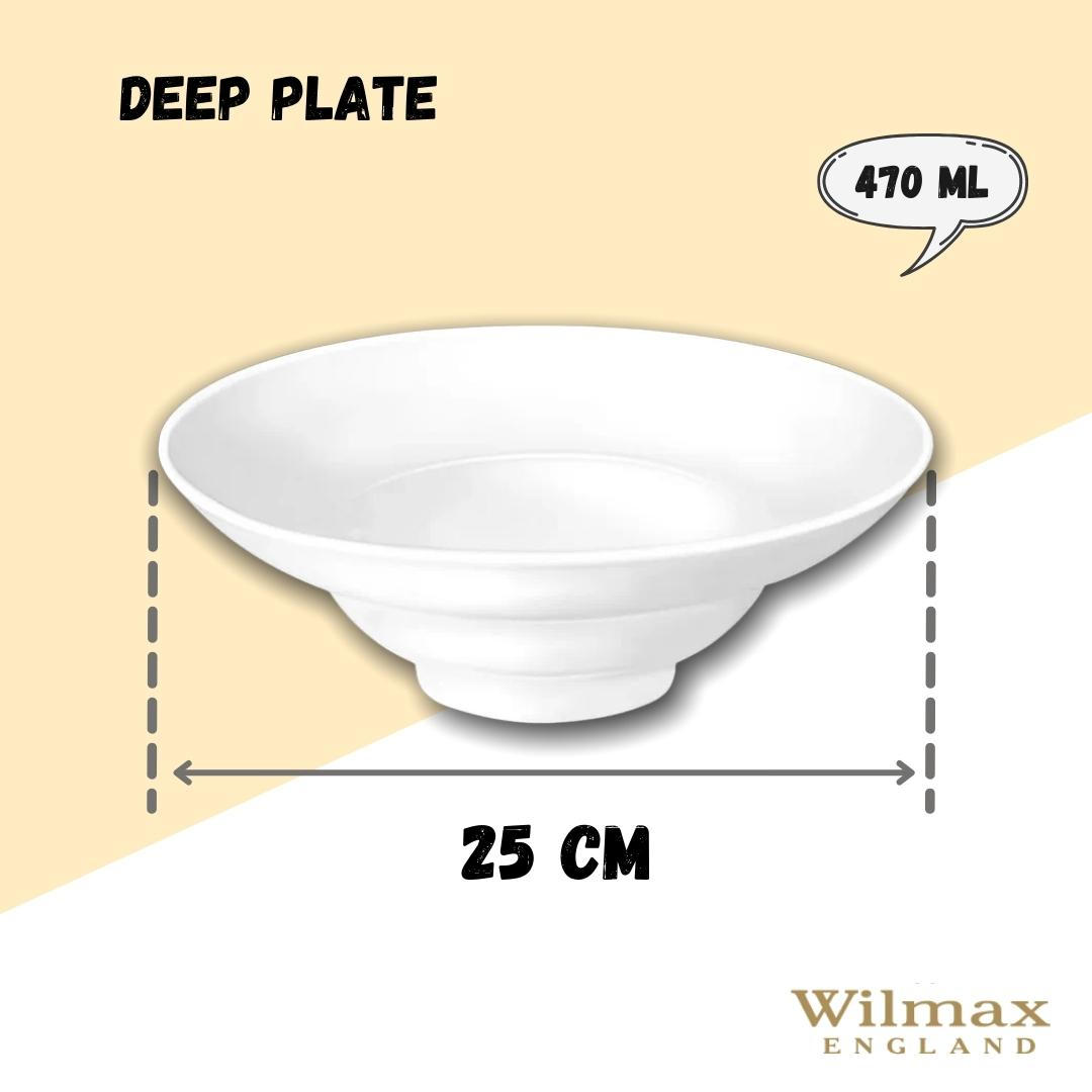 White Deep Salad or Soup Plate 9.75" inch | 16 Fl Oz | - Fine Porcelain, Dishwasher & Microwave Safe, Goodies N Stuff