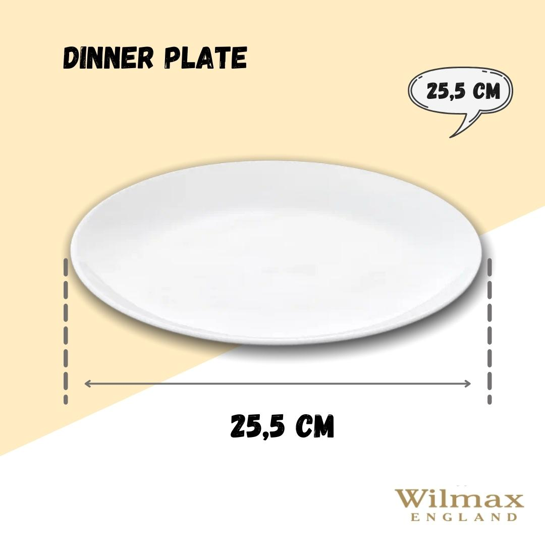 White Dinner Plate 10" inch | 25.5 Cm, Goodies N Stuff