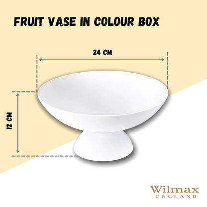 White Fruit Vase 9.5" inch X 4.5" inch | In Colour Box, Goodies N Stuff