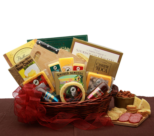 Fancy Favorites Gourmet Gift Basket - meat and cheese gift baskets, Goodies N Stuff