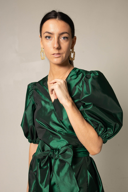 Glimmer Green Wrap Dress, Goodies N Stuff