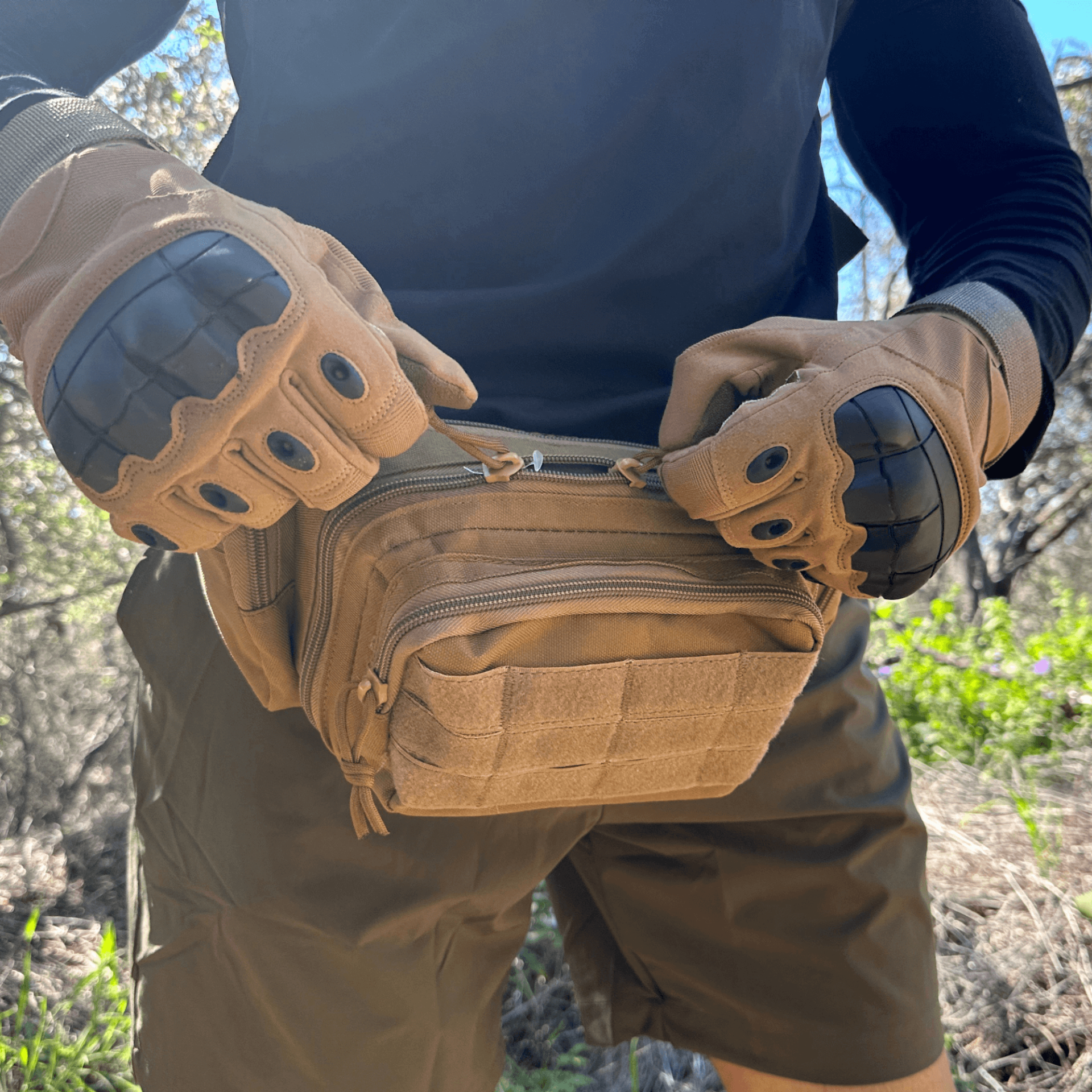 Tactical Military Airsoft Gloves for Outdoor Sports, Paintball, and Motorcycling with Touchscreen Fingertip Capability, Goodies N Stuff