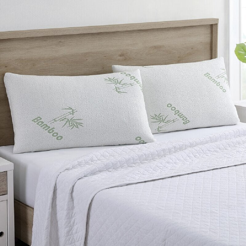Bamboo Memory Foam Pillows (1- or 2-Pack), Goodies N Stuff