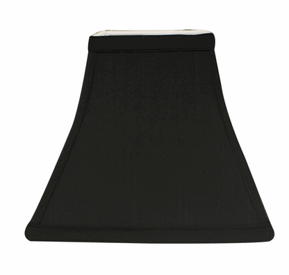 "10"" Black with White Lining Square Bell Shantung Lampshade"