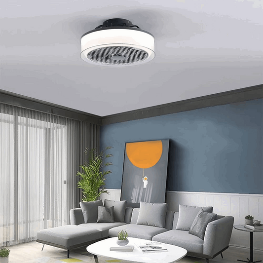 "Industrial Ceiling Fan and Light"