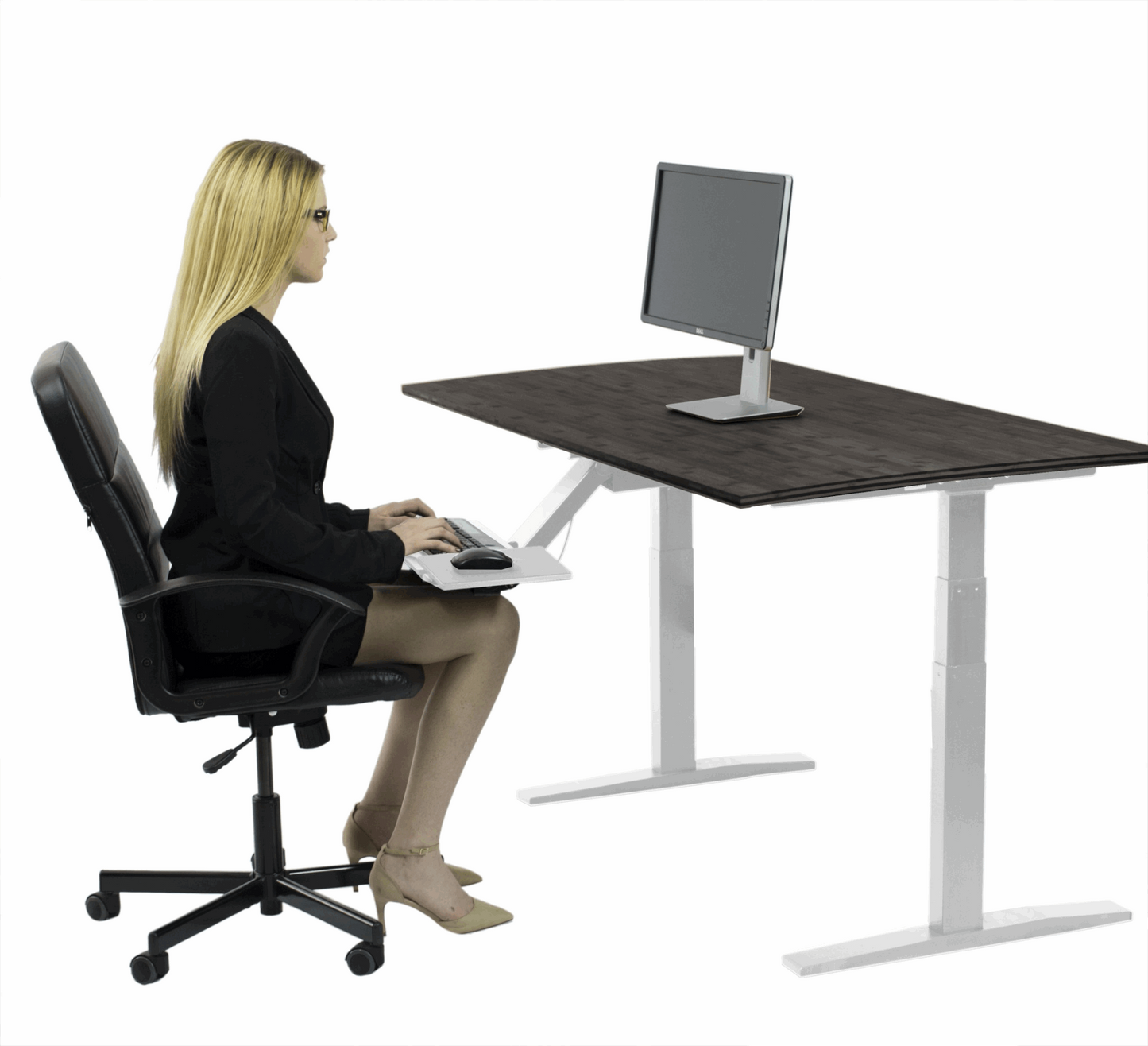 "Premier 52"" White Dual Motor Electric Office Adjustable Standing Desk"