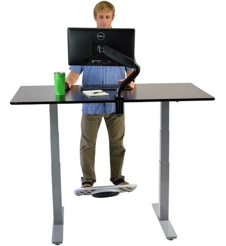 "Premier 52"" Gray Dual Motor Electric Office Adjustable Standing Desk", Furniture, Goodies N Stuff