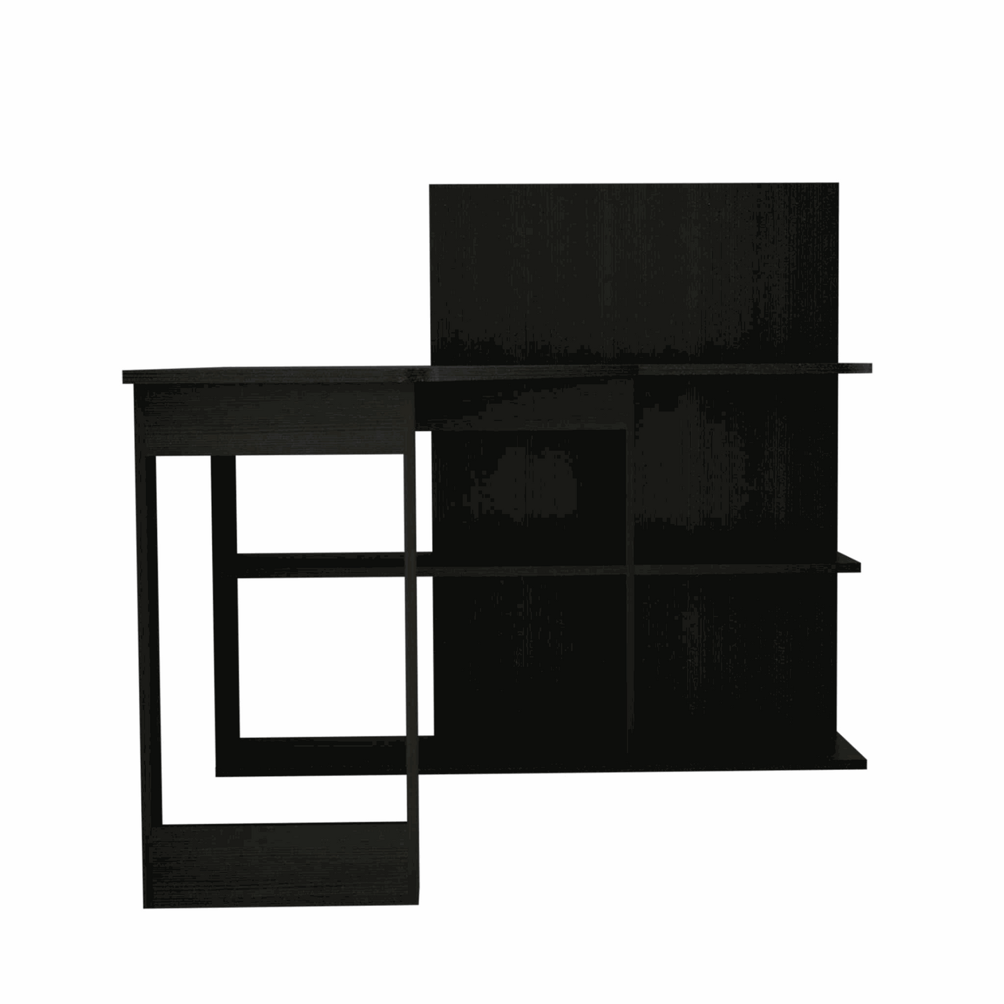 "47"" Black L Shape Computer Desk"