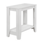 "22"" White End Table With Shelf"