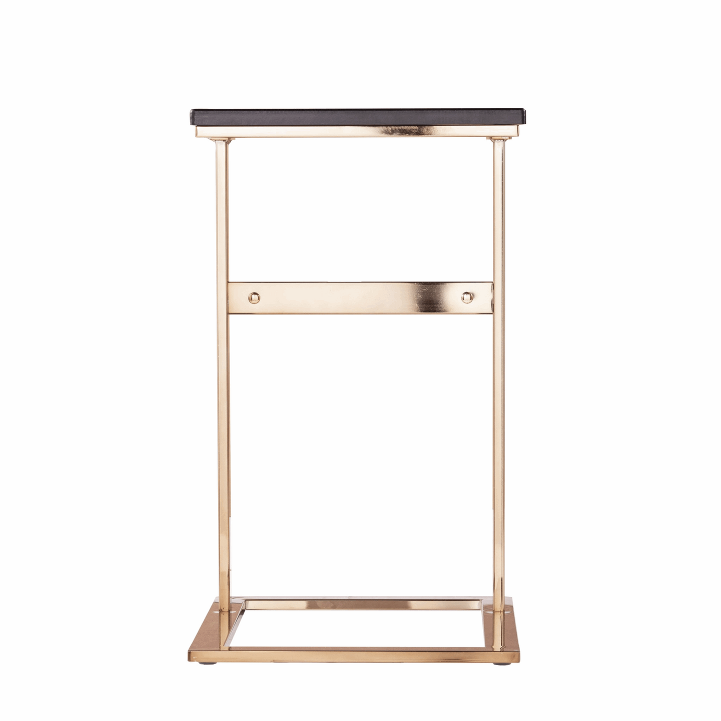 "24"" Gold And Black Contemporary Rectangular End Table"